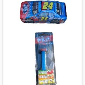 𝅺NASCAR Du Pont Jeff Gordon #24 Car Tin & Pez Brand New in Package